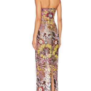 Bronx and Banco Strapless Multicolor Floral Dress
